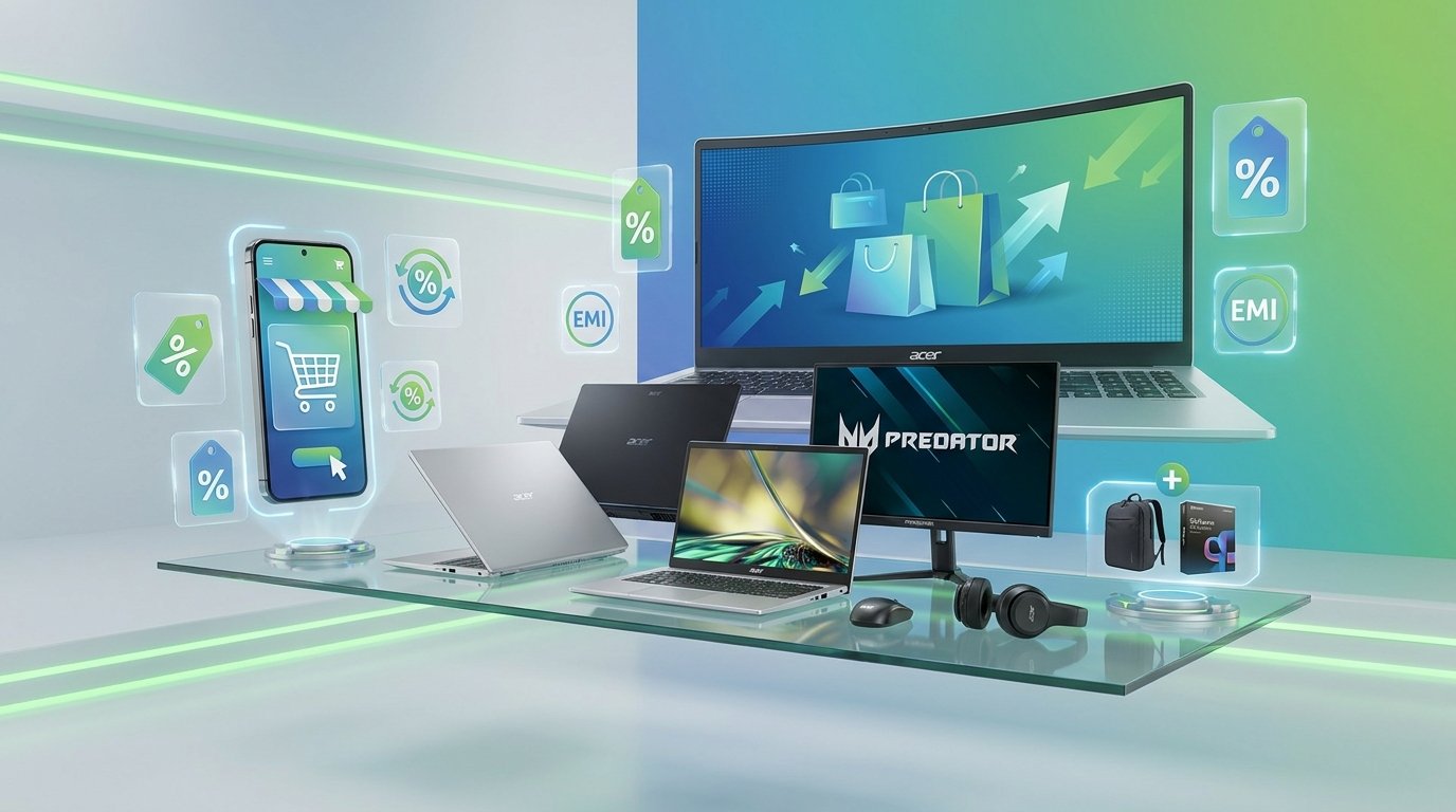Acer Launches Online Exclusive Deals With Cashback, EMI, And Bundled Offers