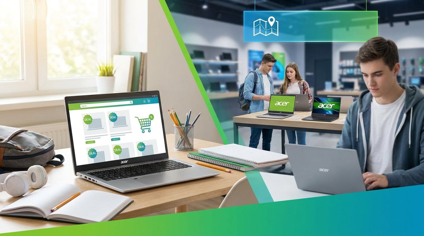 Acer Highlights Online Shopping, Store Access And Back To School Laptop Offers