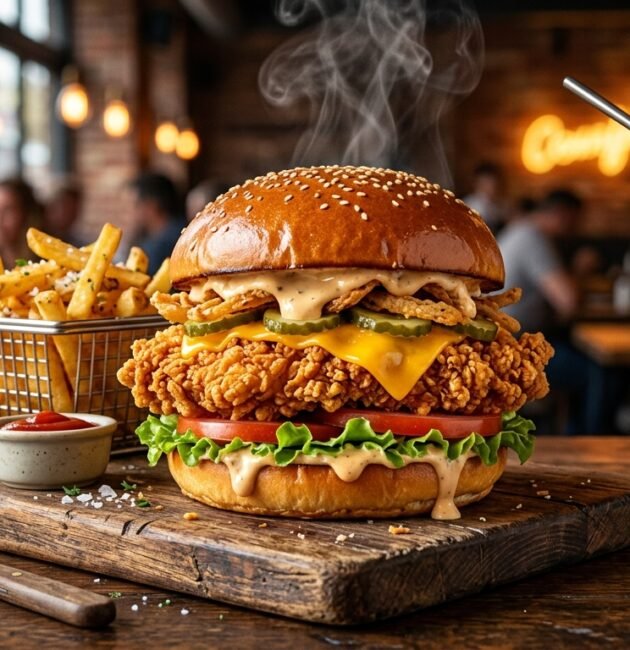 Easy Crispy Chicken Burger Recipe For A Restaurant Style Meal At Home